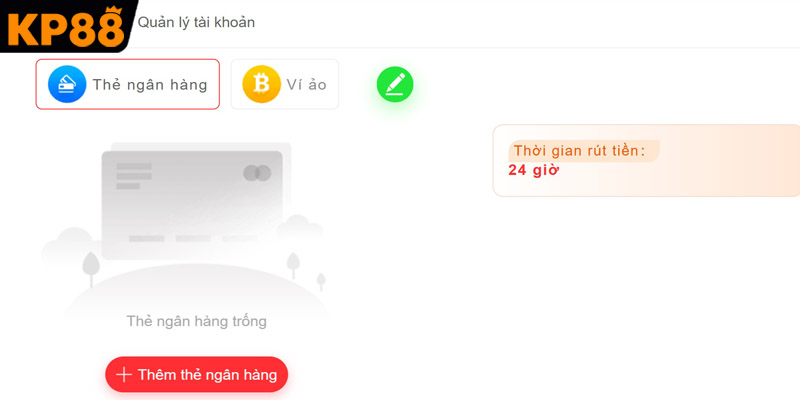 Thao tác thực hiện giao dịch rút tiền KP88